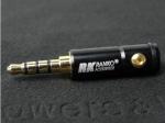 美国龙格REP-100 4p平衡3.5mm無氧銅4节3环鍍金立體聲耳機插頭